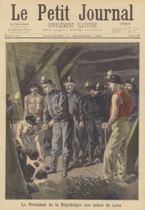 President Faure of France Visiting the Coal Mines of Lens